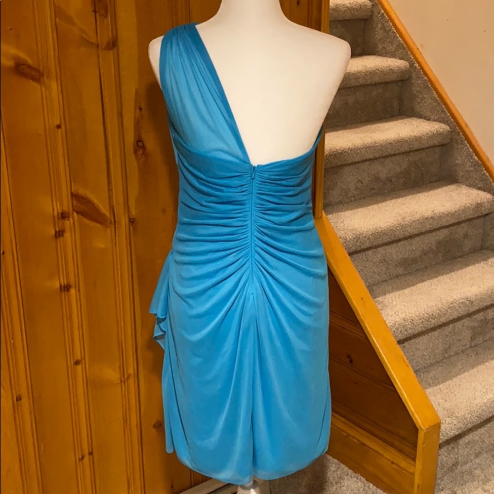 One shoulder Malibu blue dress - Picture 2 of 10